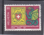 Stamps Switzerland -  exposición filatélica Basel-71