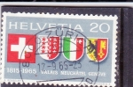 Sellos de Europa - Suiza -  150 aniversario Escudo de armas suizo y de Valais, Neuchâtel y Ginebra