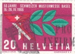 Stamps Switzerland -  50 aniversario Feria Comercial Basel