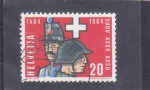 Stamps Switzerland -  centenario fuerzas militares