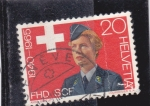 Stamps Switzerland -  Mujer en Uniforme de la FHD