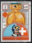 Stamps : Asia : United_Arab_Emirates :  Medallistas juegos olimpicos  Sapporo 72 - Bernhard Russi Suiza
