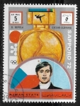 Stamps United Arab Emirates -  Medallistas juegos olimpicos  Sapporo 72 - Ondrej Nepela  Checoslovaquia