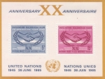 Sellos de America - ONU -  20 Aniversario Naciones Unidas