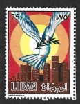 Stamps : Asia : Lebanon :  485 - Paloma de la Paz
