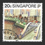 Sellos de Asia - Singapur -  569 - Río Singapur