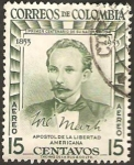Stamps Colombia -  jose marti, apostol de la libertad americana