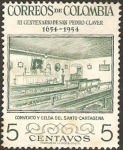 Stamps Colombia -  490 - III Centº de San Pedro Claver, convento y celda del santo