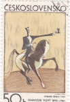 Stamps Czechoslovakia -  Doma clásica, de Frantisek Tichý (1947)