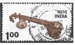 Sellos de Asia - India -  682 - Instrumento Musical