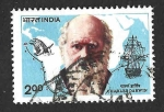 Stamps India -  1018 - I Centenario de la Muerte del Naturalista Charles Darwin