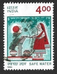 Sellos del Mundo : Asia : India : 1323 - Campaña por la Conservción del Agua Potable