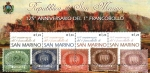 Sellos de Europa - San Marino -  125 aniv. sello de S. Marino