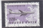 Sellos de Europa - Hungra -  avión DC-8