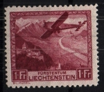 Stamps Liechtenstein -  Correo aéreo- Valle del Rhin