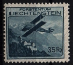 Stamps Liechtenstein -  Correo aéreo- Castillo Vaduz