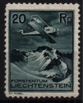 Stamps Liechtenstein -  Correo aéreo- Glaciar