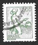 Sellos de America - Brasil -  1455 - Pescador