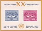 Sellos de America - ONU -  conmemoración 20 aniversario