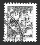 Sellos del Mundo : America : Brasil : 1653 - Cortando Cocos