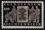 Sellos de Europa - Liechtenstein -  Cent. nacim. princ. Johann II- Estela del recuerdo