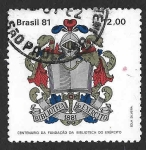 Stamps : America : Brazil :  1781 - Centenario de la Biblioteca del Ejército