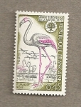 Stamps France -  Año europeao de la naturaleza, flamenco rosado