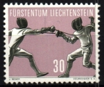 Stamps Liechtenstein -  Deporte- Esgrima