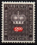 Sellos de Europa - Liechtenstein -  Corona y cifra
