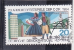 Stamps Germany -  Traje tradicional pareja, industrial.