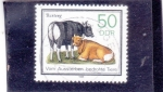 Sellos del Mundo : Europa : Alemania :  Ganado (Toro y Vaca)