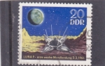 Sellos del Mundo : Europa : Alemania : AERONÁUTICA- Luna 9 en la superficie de la Luna