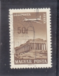 Stamps Hungary -  avión sobrevolando ciudad de Atenas