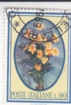 Stamps Italy -  PINTURA- flores