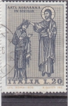 Stamps Italy -  Cristo coronando al rey Roger