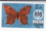 Sellos de Asia - Bhut�n -  Mariposa