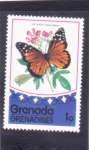 Stamps America - Grenada -  Mariposa