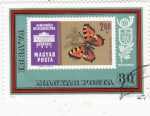 Stamps Hungary -  Mariposa