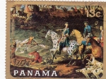 Stamps : America : Panama :  PINTURA- cacería