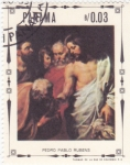 Stamps Panama -  PINTURA-El encargo de Cristo a Pedro, de Peter Paul Rubens