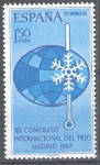 Stamps Spain -  XII Congreso Internacional del Frio .Madrid, 1967.
