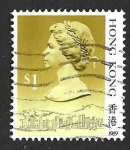 Stamps Hong Kong -  497b - Isabel II