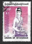 sello : Asia : Myanmar : 303 - Traje Típico Birmano