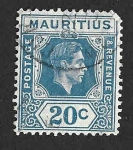 Stamps : Africa : Mauritius :  217 - Jorge VI del Reino Unido