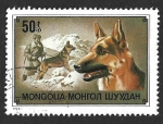Stamps : Asia : Mongolia :  1032 - Pastor Alemán