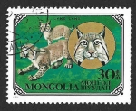 sello : Asia : Mongolia : 1090 - Lince