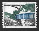 Sellos del Mundo : Europa : Suecia : 744 - Canal de Dalsland y Acueducto de Haverud