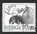 sello : Europa : Suecia : 750 - Alce