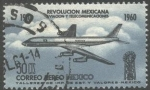 Sellos de America - M�xico -  Revolución Mexicana. Avión a reacción cuatrimotor DOUGLAS DC-8.