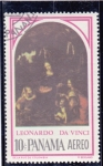  de America - Panam� -  PINTURA-La Virgen en la cueva, Leonardo da Vinci (1452-1519)